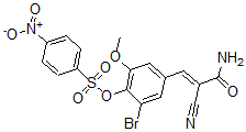 CAS#: 6094-35-5， (E)-3-[3-Bromo-5-methoxy-4-(4-nitrophenyl)sulfonyloxy-phenyl]-2-cyano-prop-2-enamide