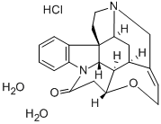 CAS 登录号：6101-04-8， 番木鳖碱盐酸盐二水合物