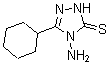 structure of CAS# 61019-28-1, 4-Amino-5-Cyclohexyl-2,4-Dihydro-3H-1,2,4-Triazole-3-Thione;4H-1,2,4-Triazole-3-Thiol, 4-Amino-5-Phenyl-;4-Amino-5-Phenyl-4H-1,2,4-Triazole-3-Thiol;675008_Aldrich