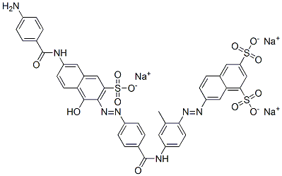 CAS#: 6104-56-9， Trisodium 7-[[4-[[4-[[6-[(4-Aminobenzoyl)Amino]-1-Hydroxy-3-Sulphonato-2-Naphthyl]Azo]Benzoyl]Amino]-o-Tolyl]Azo]Naphthalene-1,3-Disulphonate