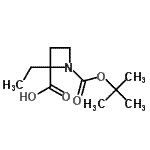 CAS#: 610791-07-6， 2-Ethyl-1-{[(2-methyl-2-propanyl)oxy]carbonyl}-2-azetidinecarboxylic acid
