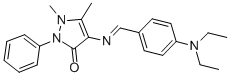 结构式 CAS# 61098-09-7, 4-(4-(二乙基氨基)苄亚基氨基)安替比林