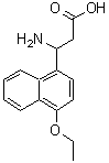 structure of CAS# 612047-63-9, 3-Amino-3-(4-ethoxy-1-naphthyl)propanoic acid;3-amino-3-(4-ethoxynaphthalen-1-yl)propanoic acid;3-Amino-3-(4-ethoxy-naphthalen-1-yl)-propionic acid;MFCD03001189