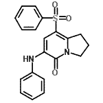 CAS#: 612065-24-4， 6-Anilino-8-(phenylsulfonyl)-2,3-dihydro-5(1H)-indolizinone
