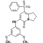 CAS#: 612065-27-7， 6-[(3,5-Dimethoxyphenyl)amino]-8-(phenylsulfonyl)-2,3-dihydro-5(1H)-indolizinone