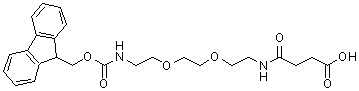 CAS#: 613245-91-3， 12-Oxo-5,8-Dioxa-2,11-Diazapentadecanedioicacid 1-(9H-Fluoren-9-Ylmethyl) Ester