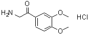 结构式 CAS# 61416-34-0, 2-氨基-1-(3,4-二甲氧基苯基)乙酮盐酸盐