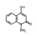 结构式 CAS# 61469-95-2, 4-羟基-1-甲基-2(1H)-喹啉酮