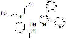 CAS#: 61930-46-9， 3-(Bis(2-hydroxyethyl)amino)acetophenone-(4,5-diphenylthiazolyl)-2-hydrazone