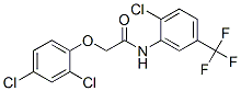 structure of CAS# 6195-37-5, N-[2-Chloro-5-(Trifluoromethyl)Phenyl]-2-(2,4-Dichlorophenoxy)Acetamide;N-[2-Chloro-5-(Trifluoromethyl)Phenyl]-2-(2,4-Dichlorophenoxy)Ethanamide;2'-Chloro-5-Trifluoromethyl-2-(2,4-Dichlorophenoxy)-Acetanilide;Brn 2783430