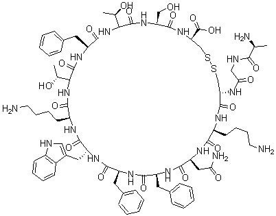 CAS#: 61950-59-2， 8-D-Tryptophan-14-D-Cysteine-Somatostatin (Sheep)