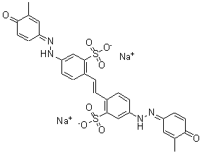 CAS#: 62037-55-2， 2,2'-(1,2-Ethenediyl)Bis[5-[(4-Hydroxy-3-Methylphenyl)Azo]-Benzenesulfonic Acid Disodium Salt
