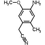 CAS#: 620604-73-1， 2-(4-amino-5-methoxy-2-methyl-phenyl)acetonitrile
