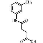 structure of CAS# 62134-48-9, 4-[(3-Methylphenyl)Amino]-4-Oxobutanoic Acid;3-[(3-methylphenyl)carbamoyl]propanoic acid;3-[N-(3-methylphenyl)carbamoyl]propanoic acid;4-[(3-methylphenyl)amino]-4-oxobutanoic acid
