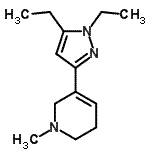 CAS#: 622403-77-4， 5-(1,5-Diethyl-1H-pyrazol-3-yl)-1-methyl-1,2,3,6-tetrahydropyridine