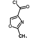 结构式 CAS# 62348-22-5, 2-甲基-1,3-恶唑-4-甲酰氯