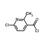 结构式 CAS# 62366-52-3, 6-氯-2-甲基烟酰氯化物