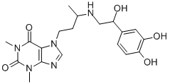 CAS#: 62401-91-6， 7-[3-[[2-(3,4-Dihydroxyphenyl)-2-Hydroxyethyl]Amino]Butyl]Theophyline