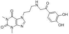 CAS#: 62402-12-4， 7-[3-[(3,4-Dihydroxyphenylcarbonylmethyl)Amino]Propyl]Theophyline