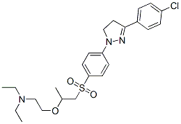 CAS#: 62453-88-7， 2-[2-[[4-[3-(4-Chlorophenyl)-4,5-Dihydro-1H-Pyrazol-1-Yl]Phenyl]Sulphonyl]-1-Methylethoxy]Ethyl(Diethyl)Amine