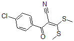 结构式 CAS# 62455-56-5, alpha-[二(甲硫基)亚甲基]-4-氯-beta-氧代-苯丙腈