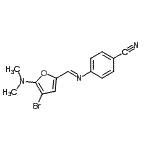 CAS#: 625411-12-3， 4-[(E)-{[4-Bromo-5-(dimethylamino)-2-furyl]methylene}amino]benzonitrile