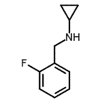 结构式 CAS# 625435-02-1, N-(2-氟苄基)环丙胺