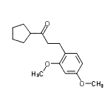结构式 CAS# 625445-85-4, 1-环戊基-3-(2,4-二甲氧基苯基)-1-丙酮