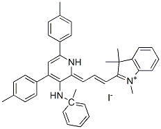 CAS#: 62609-83-0， 1,3,3-Trimethyl-2-[3-[1-Methylanilino-4,6-Di-P-Tolyl-1H-Pyridin-2-Ylidene]Prop-1-Enyl]-3H-Indolium Iodide