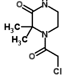 结构式 CAS# 626223-67-4, 4-(氯乙酰基)-3,3-二甲基-2-哌嗪酮