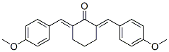 structure of CAS# 6275-32-7, 2,6-Bis(4-Methoxybenzylidene)Cyclohexan-1-One;2,6-Bis[(4-Methoxyphenyl)Methylidene]Cyclohexan-1-One;(6E)-2,6-Bis[(4-Methoxyphenyl)Methylidene]Cyclohexan-1-One;(6E)-2,6-Bis[(4-Methoxyphenyl)Methylene]Cyclohexan-1-One