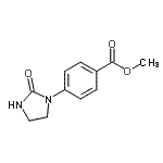 structure of CAS# 627901-54-6, Methyl 4-(2-oxo-1-imidazolidinyl)benzoate;1-[4-(Methoxycarbonyl)phenyl]-2-oxoimidazolidine;methyl 4-(2-oxo-1-imidazolidinyl)benzenecarboxylate;Methyl 4-(2-oxo-1-imidazolidinyl)-benzenecarboxylate