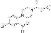 结构式 CAS# 628326-05-6, 4-(4-溴-2-甲酰基苯基)-1-哌嗪羧酸叔丁酯