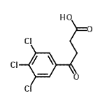 structure of CAS# 62903-19-9, 4-Oxo-4-(3,4,5-Trichlorophenyl)Butanoic Acid;4-(3,4,5-trichlorophenyl)-4-oxobutyric acid;MFCD09801772