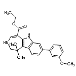 CAS#: 629662-81-3， Ethyl 8-(3-methoxyphenyl)-1,1-dimethyl-1,2,3,6-tetrahydroazepino[4,5-b]indole-5-carboxylate