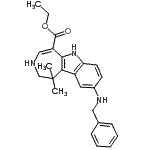 CAS#: 629663-32-7， Ethyl 9-(benzylamino)-1,1-dimethyl-1,2,3,6-tetrahydroazepino[4,5-b]indole-5-carboxylate