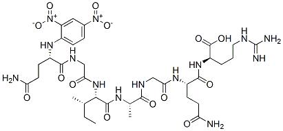 CAS#: 63014-09-5， N2-[N2-[N-[N-[N-[N-[N2-(2,4-Dinitrophenyl)-L-Glutaminyl]Glycyl]-L-Isoleucyl]-L-Alanyl]Glycyl]-L-Glutaminyl]-D-Arginine