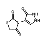 CAS#: 630403-90-6， 3-(3-Oxo-2,3-dihydro-1H-pyrazol-4-yl)-4-thioxo-1,3-thiazolidin-2-one