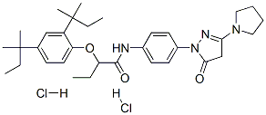 CAS#: 63059-49-4， 2-[2,4-Bis(Tert-Pentyl)Phenoxy]-N-[4-[4,5-Dihydro-5-Oxo-3-(1-Pyrrolidinyl)-1H-Pyrazol-1-Yl]Phenyl]Butyramide Dihydrochloride