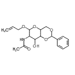 structure of CAS# 63064-49-3, N-(6-Allyloxy-8-Hydroxy-2-Phenyl-4,4A,6,7,8,8A-Hexahydropyrano[5,6-d][1,3]Dioxin-7-Yl)Acetamide;ALLYL 2-(<wbr>ACETYLAMI<wbr>NO)-2-DEO<wbr>XY-4,6-O-<wbr>(PHENYLME<wbr>THYLENE)-<wbr>Î‘-D-GLUC<wbr>OPYRANOSI<wbr>DE;ALLYL 2-(<wbr>ACETYLAMI<wbr>NO)-2-DEO<wbr>XY-4,6-O-<wbr>(PHENYLME<wbr>THYLENE)-<wbr>Î’-D-GLUC<wbr>OPYRANOSI<wbr>DE