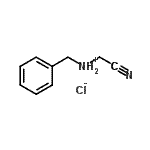 structure of CAS# 63086-36-2, N-Benzyl(Cyano)Methanaminium Chloride;2-[benzylamino]ethanenitrile, chloride;N-BENZYLAMINOACETONITRILE HYDROCHLORIDE;N-BENZYLAMINOACETONITRILEHYDROCHLORIDE