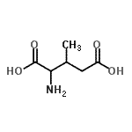 structure of CAS# 63088-04-0, 3-Methylglutamic Acid;(Â±)-threo-3-Methylglutamic acid;2-Amino-3-methyl-pentanedioic acid;3-Methylglutamic acid #