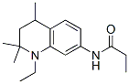 structure of CAS# 63134-09-8, N-[(1-Ethyl-1,2,3,4-Tetrahydro-2,2,4-Trimethylquinolin)-7-Yl]Propanamide;N-(1-Ethyl-2,2,4-Trimethyl-3,4-Dihydroquinolin-7-Yl)Propionamide;Oprea1_027654;Propanamide, N-(1,2,3,4-Tetrahydro-1-Ethyl-2,2,4-Trimethyl-7-Quinolinyl)-