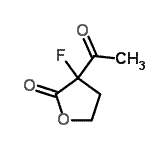 structure of CAS# 63141-03-7, 3-Acetyl-3-Fluorodihydro-2(3H)-Furanone;3-acetyl-3-fluorodihydrofuran-2(3H)-one;3-Acetyl-3-fluoro-tetrahydrofuran-2-one