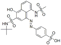 CAS#: 63148-77-6， 4-[[3-[[(1,1-Dimethylethyl)Amino]Sulphonyl]-4-Hydroxy-8-[(Methylsulphonyl)Amino]-1-Naphthyl]Azo]Benzenesulphonic Acid