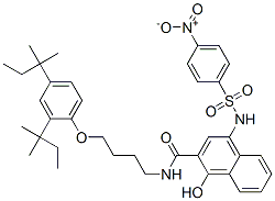 CAS#: 63149-31-5， N-[4-[2,4-Bis(1,1-Dimethylpropyl)Phenoxy]Butyl]-1-Hydroxy-4-[[(4-Nitrophenyl)Sulfonyl]Amino]-2-Naphthalenecarboxamide
