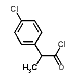 structure of CAS# 63327-24-2, 2-(4-Chlorophenyl)Propanoyl Chloride;2-(4-chlorophenyl)propionyl chloride