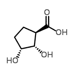 CAS#: 63358-37-2， (1R,2S,3R)-2,3-Dihydroxycyclopentanecarboxylic Acid