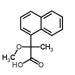 结构式 CAS# 63628-25-1, 2-甲氧基-2-(1-萘基)丙酸