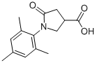 structure of CAS# 63675-25-2, 5-Oxo-1-(2,4,6-Trimethyl-Phenyl)-Pyrrolidine-3-Carboxylic Acid;(3S)-5-Oxo-1-(2,4,6-Trimethylphenyl)-3-Pyrrolidinecarboxylate;(3S)-5-Keto-1-(2,4,6-Trimethylphenyl)Pyrrolidine-3-Carboxylate;Zinc00317146